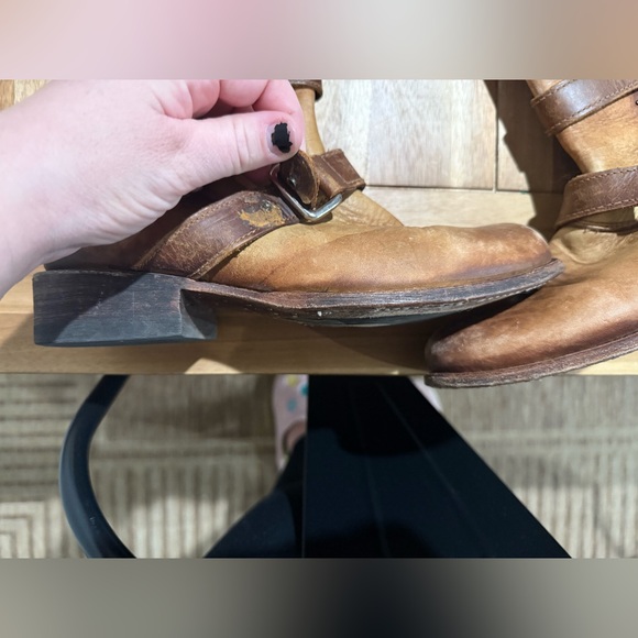 Corral Western Boots Womens Round Harness Buckles 8.5 M Cognac C2966 - Picture 5 of 10